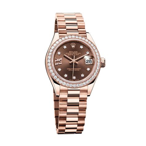 new ladies 18kt rolex oyster perpetual watch|Rolex datejust 28 diamond bezel.